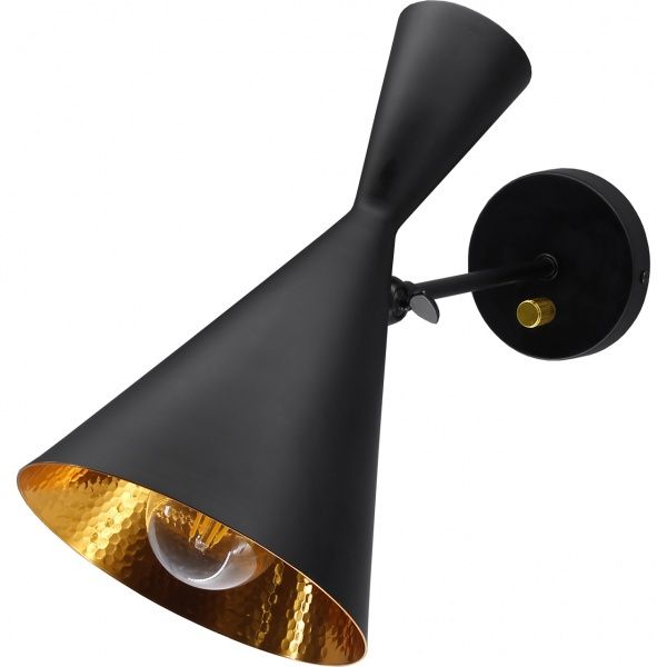Бра Hopfen 1x40 Вт E27 черный CONE NK LOFT 