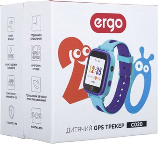 Смарт-годинник Ergo GPS Tracker Color C020 дитячий трекер blue (GPSC020B)
