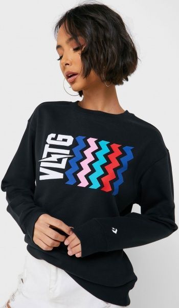 Свитшот Converse Voltage Crew 10018394-001 р. L черный