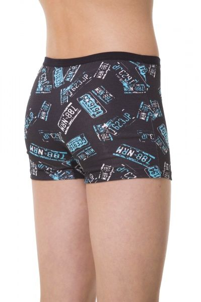 Трусы для мальчиков KOSTA 0073-5 р.122-128 черный с голубыми вставками