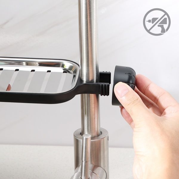 Полка MVM BP-22 черная с фиксатором 