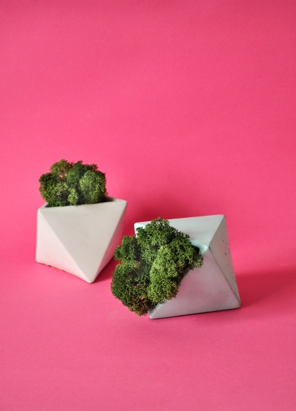 Кашпо декоративне Octos білий бетон