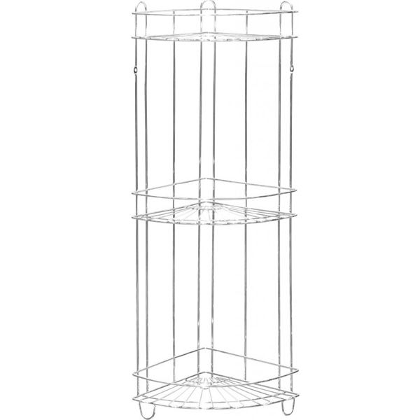 Полка угловая Lemax 3-х уровневая ЕВА-431 для ванной комнаты 222х222х660 мм 