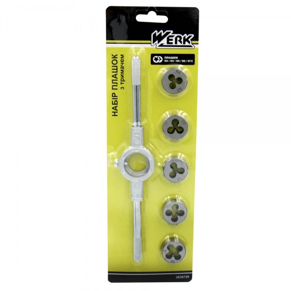 Набор плашек с держателем 6 ед. Werk 6 шт. 122731