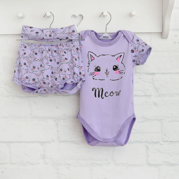 Комплект Blanka Мяу фиолетовый р.80 110294 