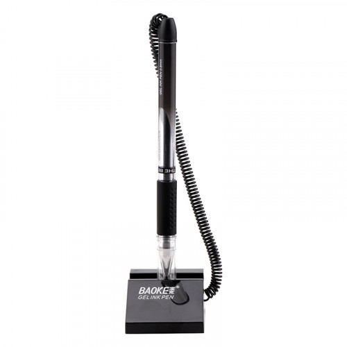 Ручка гелева Baoke настільна 0.5 мм із грипом чорна (NO850-black) 