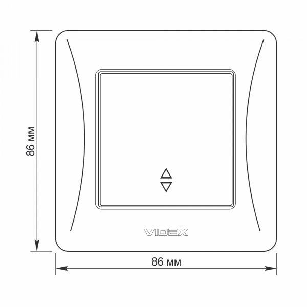 Выключатель проходной одноклавишный Videx Binera без подсветки кремовый VF-BNSW1P-CR