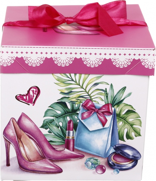 Коробка складана Смуги/горох 15x15x15 см (EBXS9801)