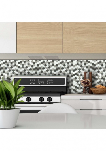 Декоративная панель EMERGO самоклеющая Шестигранная Алюминий Home Inspire 