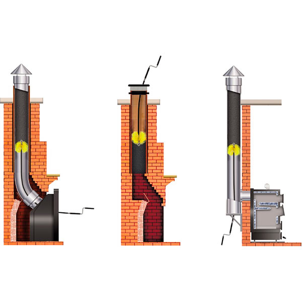Щетка Savent пластиковая для чистки дымохода 180 мм желтый 