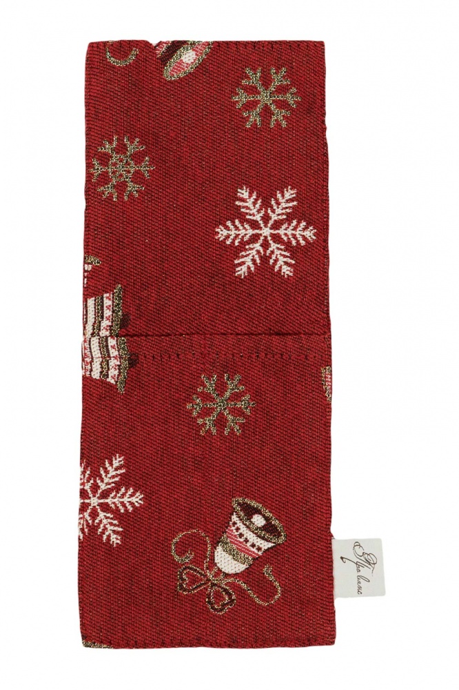 Чохол для приборів Прованс Дзвіночки на червоному 10x24 см