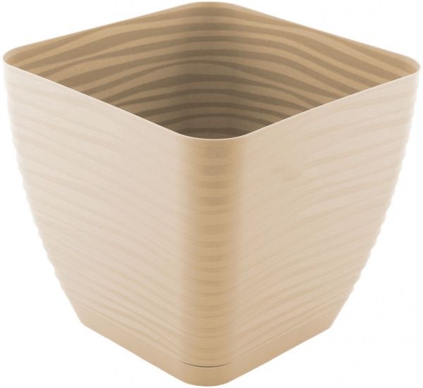 Вазон пластиковий Form Plastic Сахара міні Квадро-19 квадратний 4,2л лате 