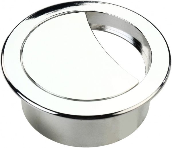 Заглушка для проводов 26х60 мм полированный хром Poliplast 0905-26CM