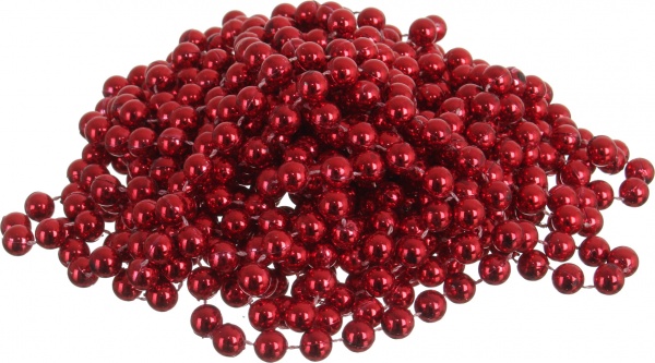 Бусы для елки 10 мм 8 м в ассортименте