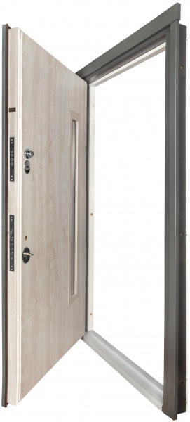 Дверь входная Булат Термо House-705 антрацит / дуб полярный 2050x950 мм левая