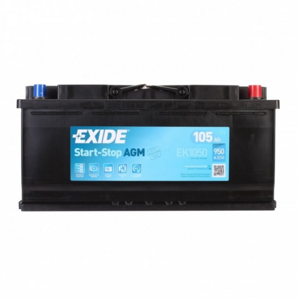 Аккумулятор автомобильный EXIDE AGM 6СТ-105 105Ah 950A 12V «+» справа (EK1050)