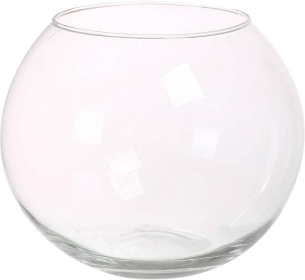 Ваза скляна Акваріум прозора h17 d12/20 17 см 