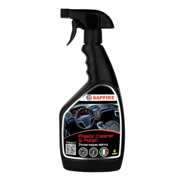 Очищувач-поліроль пластику з ароматом лимону Sapfire Plastic Cleaner & Polish 710 мл