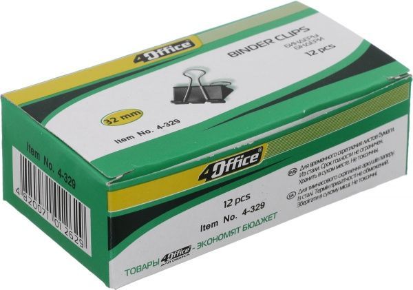 Биндер 4-329 32 мм 12 шт.