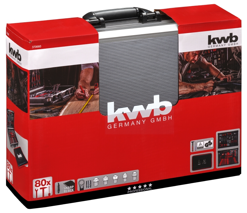 Набор ручного инструмента KWB кейС 80 шт. 370660