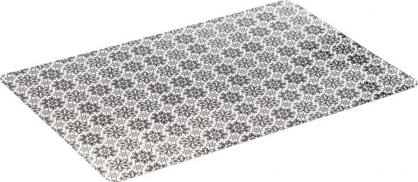 Коврик для сервировки Цветы 43,5x28 см черный Flamberg