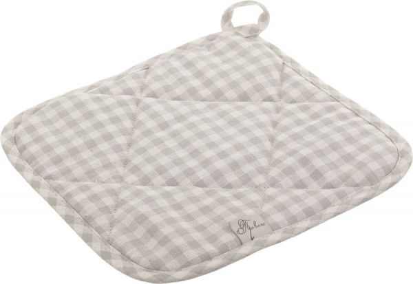 Прихватка 25x25 см сірий в клітинку Прованс 