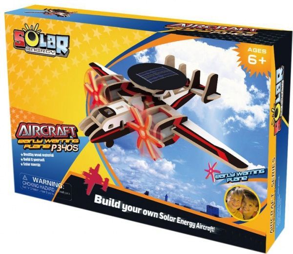 Конструктор Robotime самолет раннего предупреждения на солнечых батарейках P340S