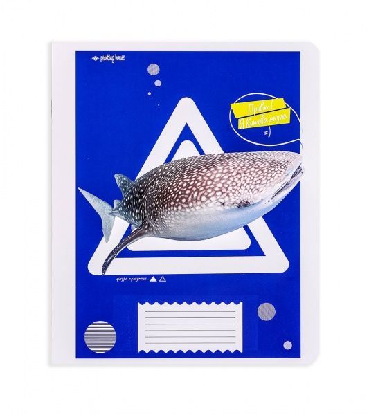 Комплект зошитів Морські тварини 12 аркушів у клітинку 25 шт. Поділля