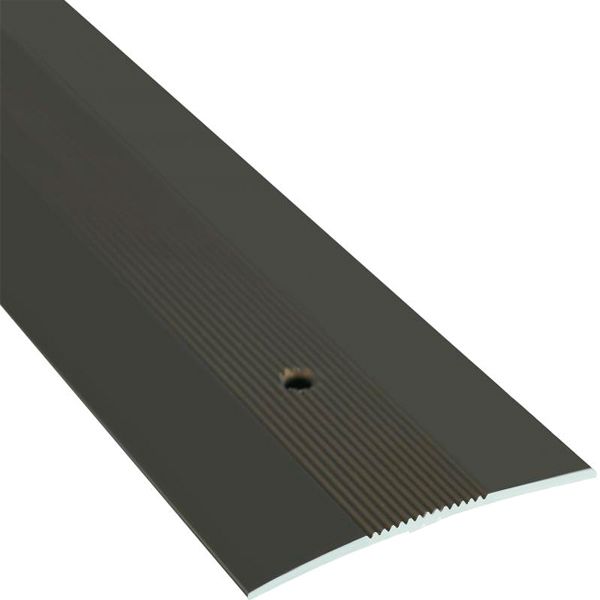 Порожек алюминиевый анодированный Braz Line рифленый с отверстиями 60x900 мм бронза