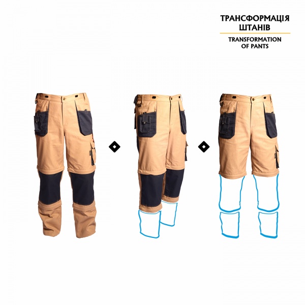 Брюки рабочие Trident Safari р. M M рост 5-6 TRIDENT бежево-черный