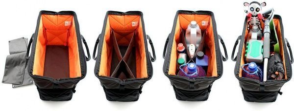 Сумка дорожня для автомобіля Дампін 35 ТрендБай 1135 чорний із сірим