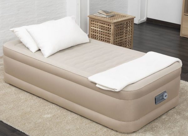 Матрац надувний Bestway Twin со встроенным электронасосом 191х97 см бежевий 10604773