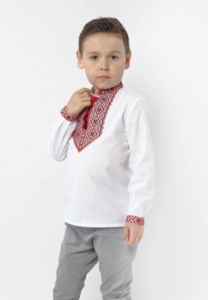 Сорочка-вишиванка Гармонiя Остап р.140 білий із червоним 