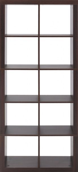 Стелаж двосторонній Inteo Кубус МІКС 2x5 792x1854x290 мм венге 