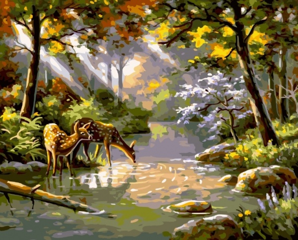 Картина за номерами Під кронами дерев bk_1321 40x50 см BookOpt 