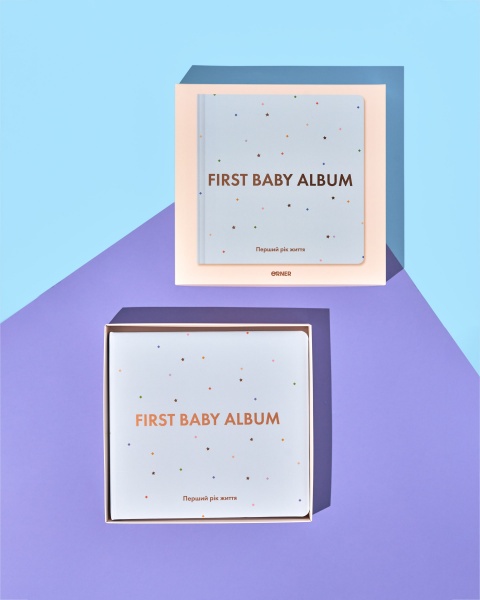 Альбом для младенцев Orner First Baby Album голубой