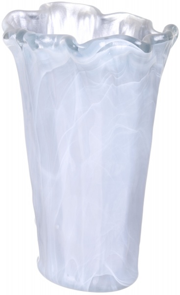 Ваза Antonio Tammaro Airone 36 см Серебряно-белая 