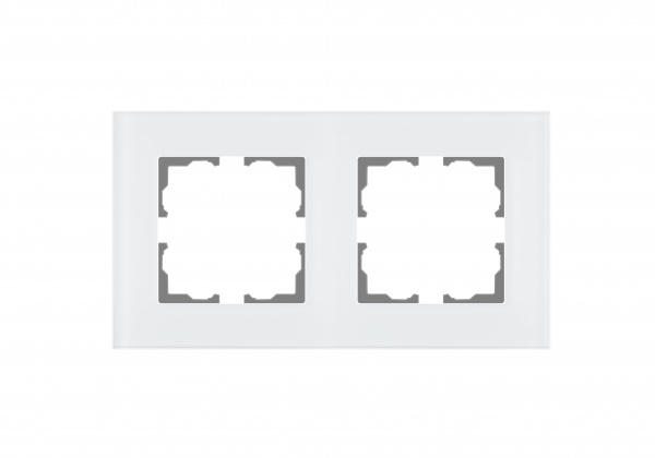 Рамка подвійна HausMark Stelo універсальна білий матовий 501-5340-147