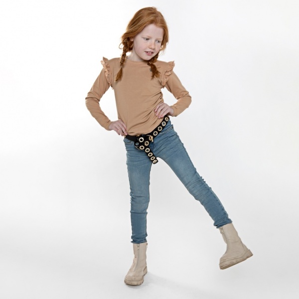 Реглан для девочки NWM с воланами р.122 бежевый U44013-1 