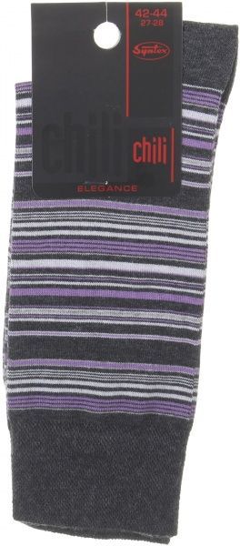 Шкарпетки чоловічі CHILI CHILI ELEGANCE 163 смужка р. 25-26 синій 