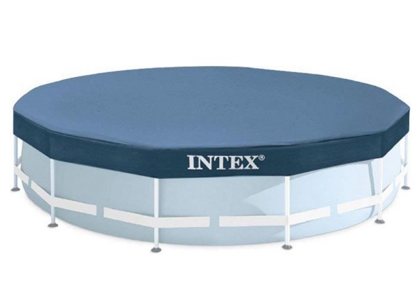 Тент покривальний Intex для каркасного басейну Metal Frame 305 см 28030 темно-сірий