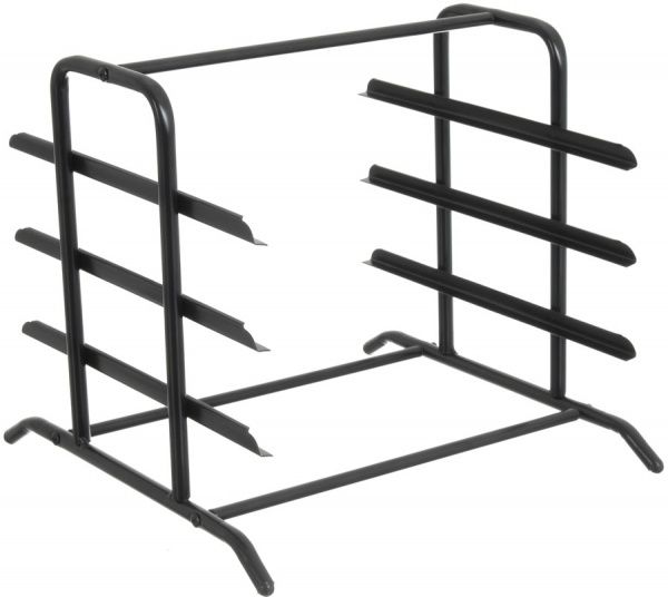 Лоток для бумаг горизонтальный тройной черный металлический 35х29.5х26 см