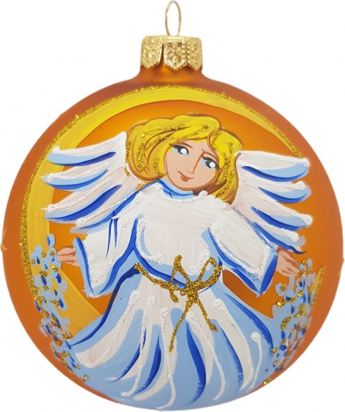 Подарункова куля Юріта d 100 мм Дівчина-янгол 100260M золотий