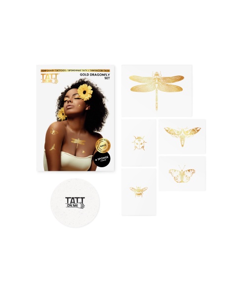 Тату временное TATTon.me Gold Dragonfly Set