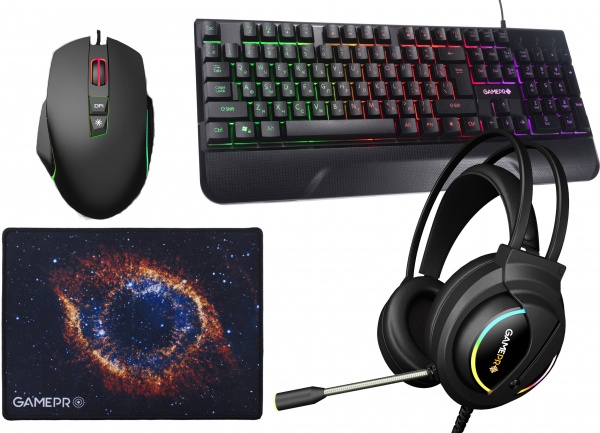 Комплект клавіатура та миша GamePro Gameset 4 в 1 USB (GS1252) 