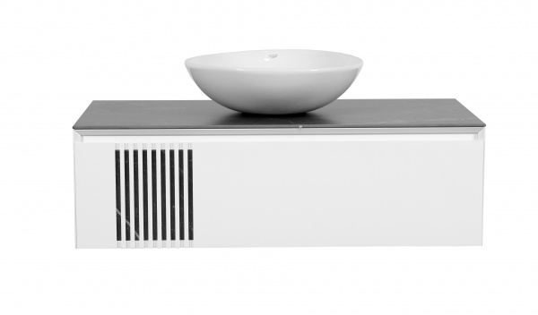 Тумба Aqua Rodos Манхеттен білий мат зі стільницею 100 см та умивальником Zero 46 см АР000043100