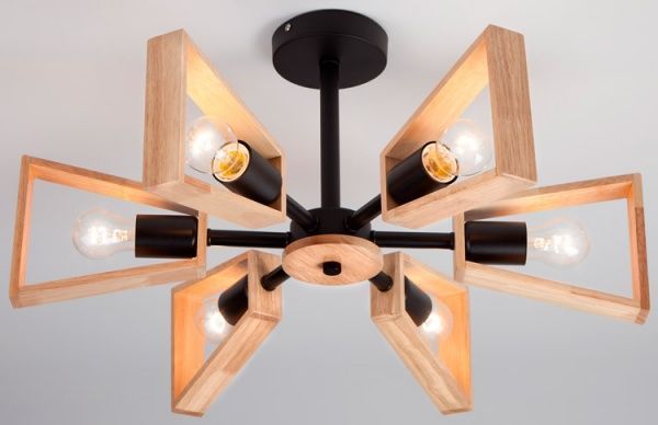 Люстра стельова Strotskis Klark 6x40 Вт E27 чорний 70056/6 