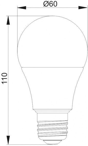 Лампа світлодіодна IEK ECO 13 Вт A60 матова E27 220 В 3000 К 