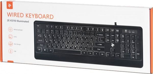Клавіатура 2E USB (2E-KS110UB) дротова black 