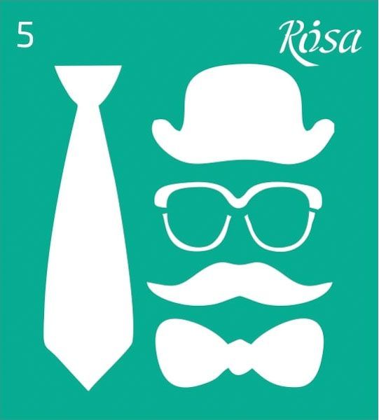 Трафарет многоразовый самоклеящий №5 3625105 90х100 мм Rosa Talent